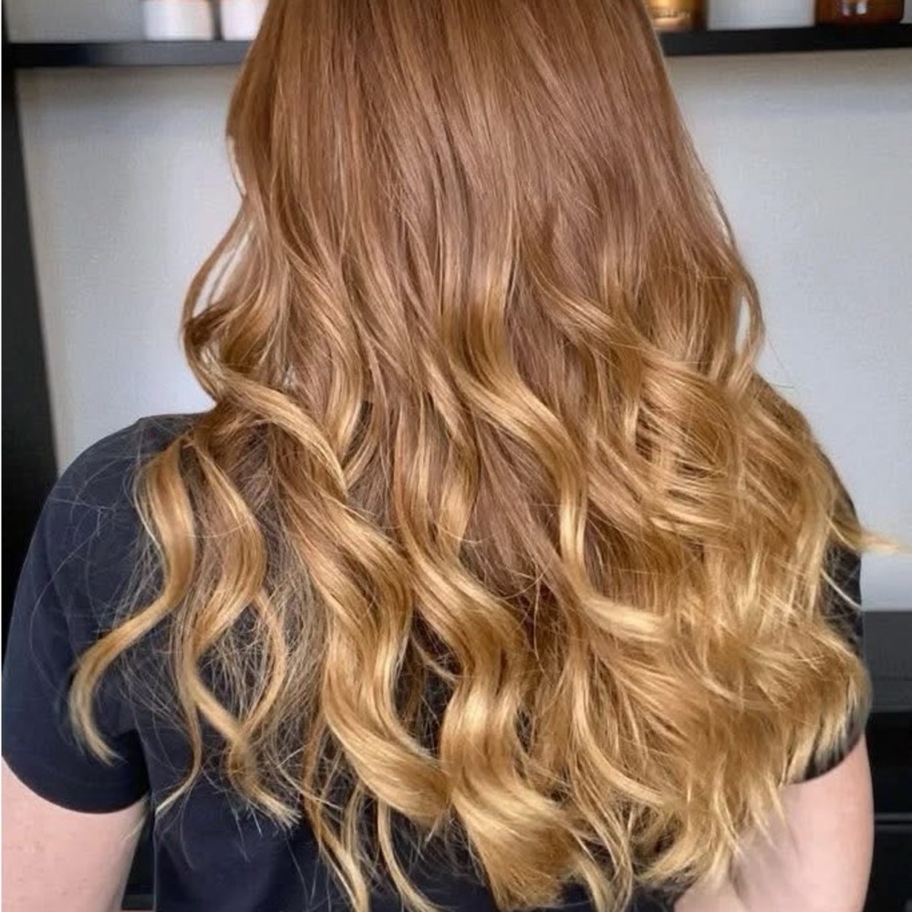 24” auburn balayage Gardeaux 100% premium remy human hair. Double lace front